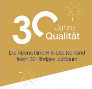 Logo 30 Jahre ABENA Jubiläum