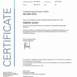ISO Zertifikat 9001