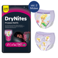 Abbildung Huggies DryNites für Mädchen 4-7 Jahre mit Tinkerbell